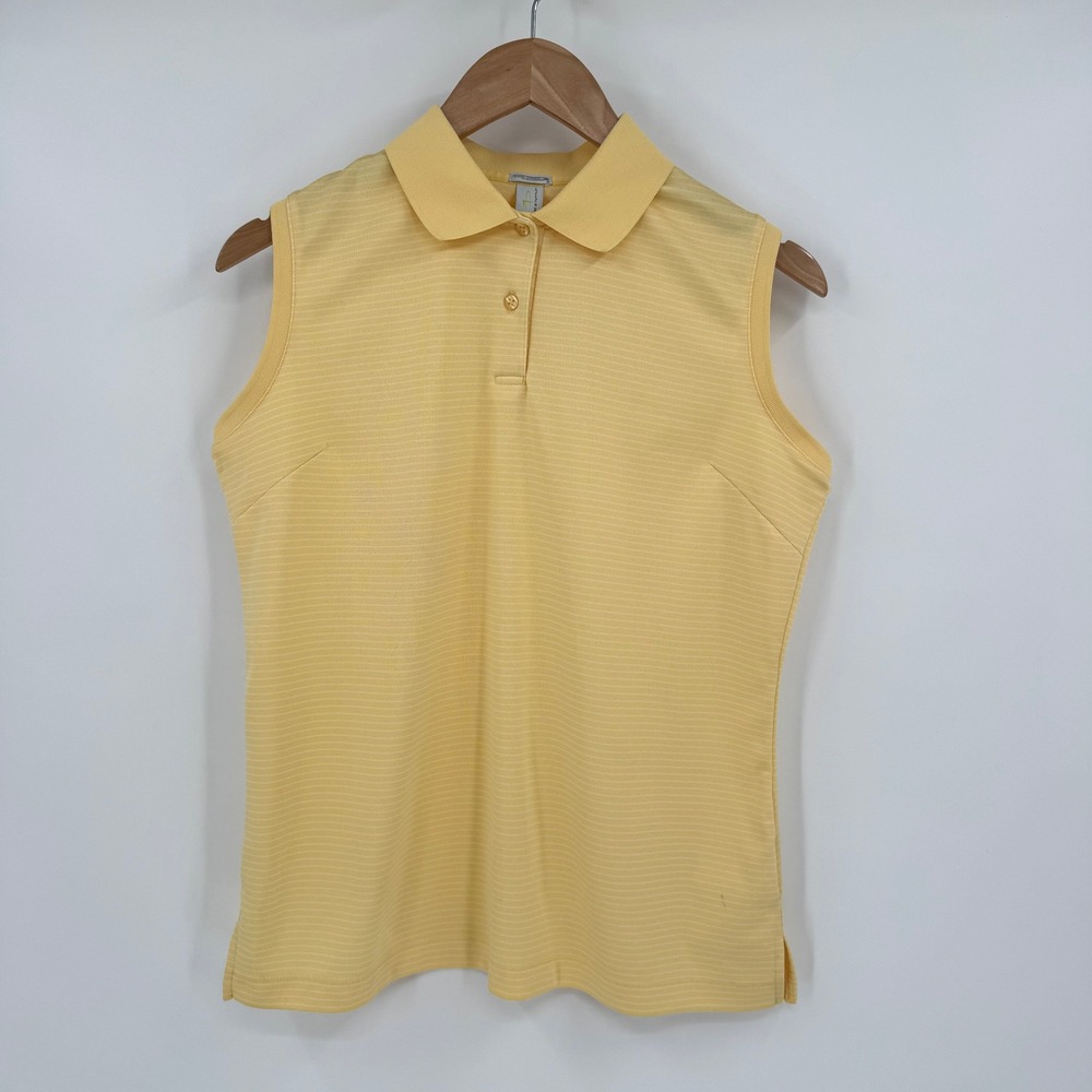 Page‎ & Tuttle Cool Wing Yellow/White Striped Sleeveless Golf Tank Top Women's M